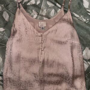 Women's Pink Cheetah Satin Top